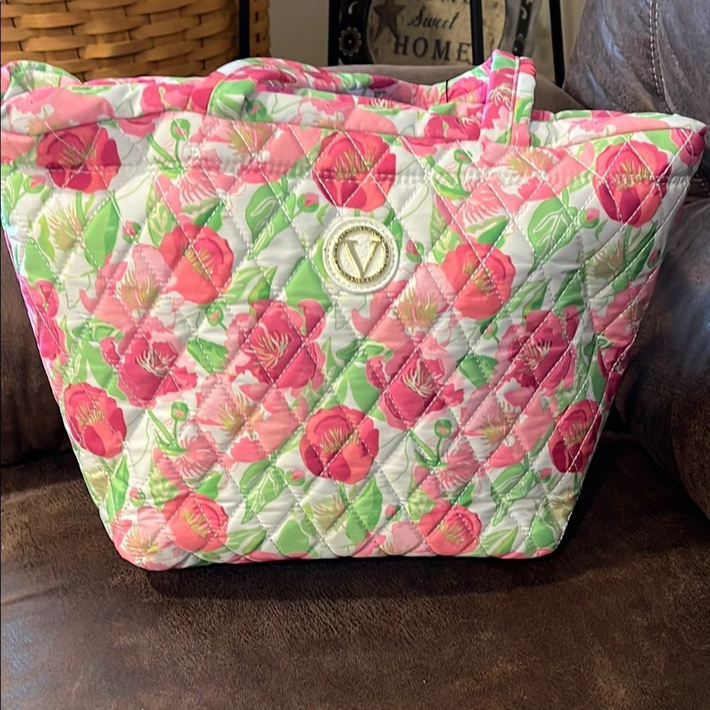 Vera Bradley Floral Quilted Tote Bag